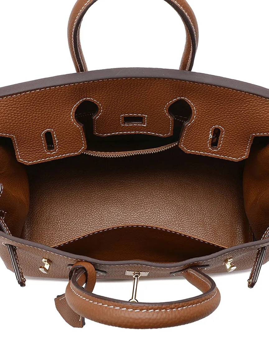 Tiffany & Fred Paris Leather Top Handle Shoulder Bag