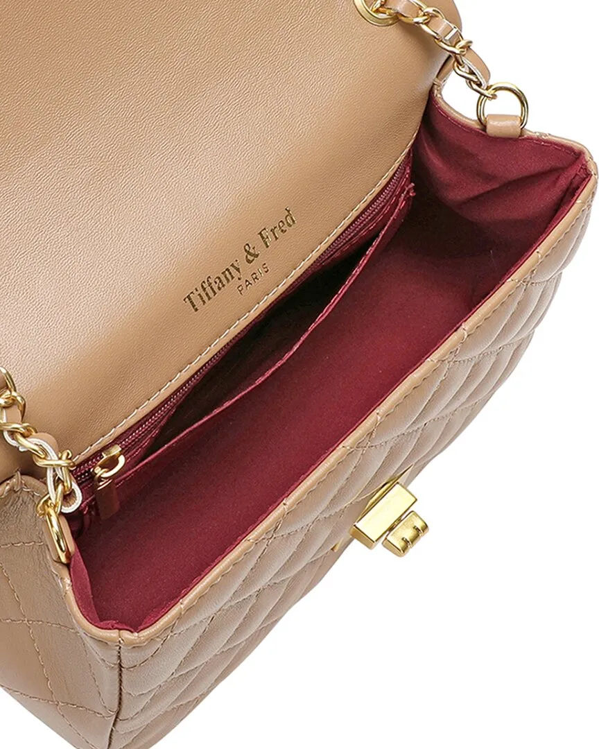 Tiffany & Fred Paris Quilted Leather Crossbody, Brown