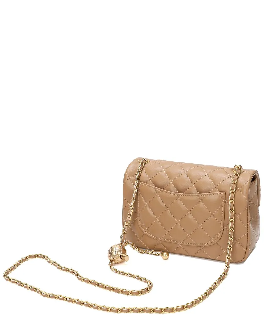 Tiffany & Fred Paris Quilted Leather Crossbody, Brown