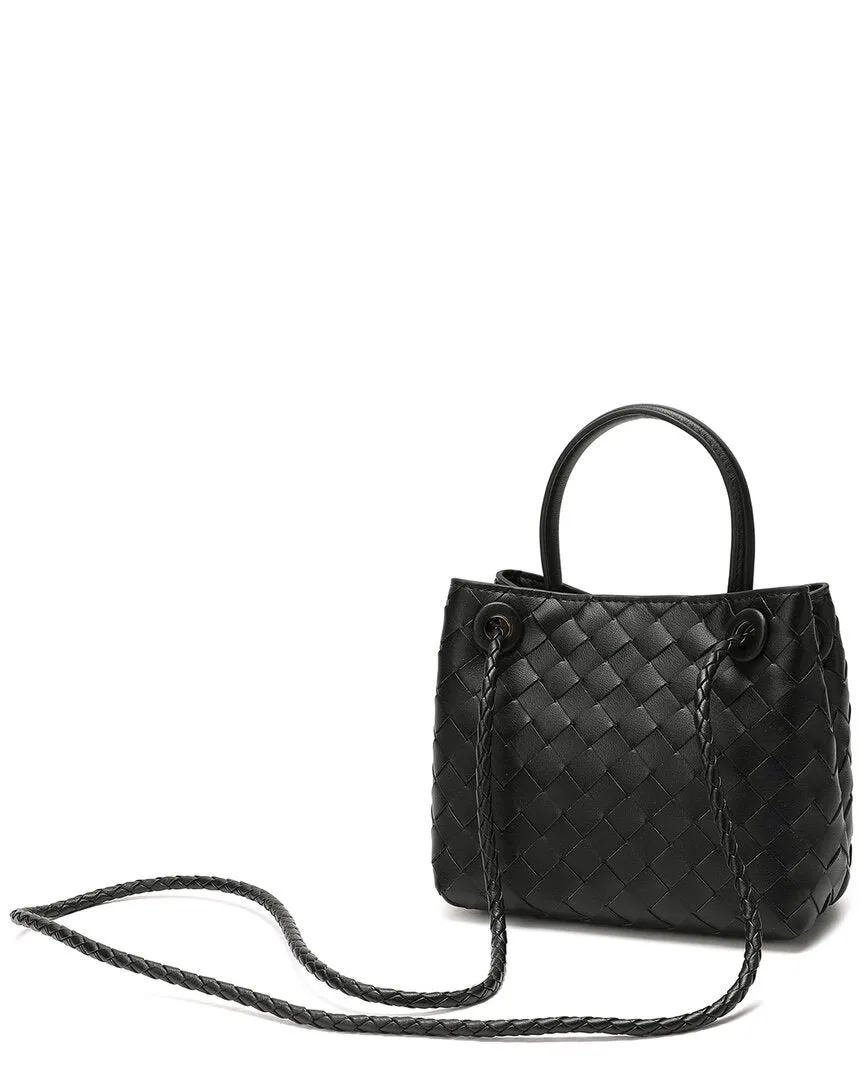 Tiffany & Fred Paris Woven Leather Top-Handle Bag