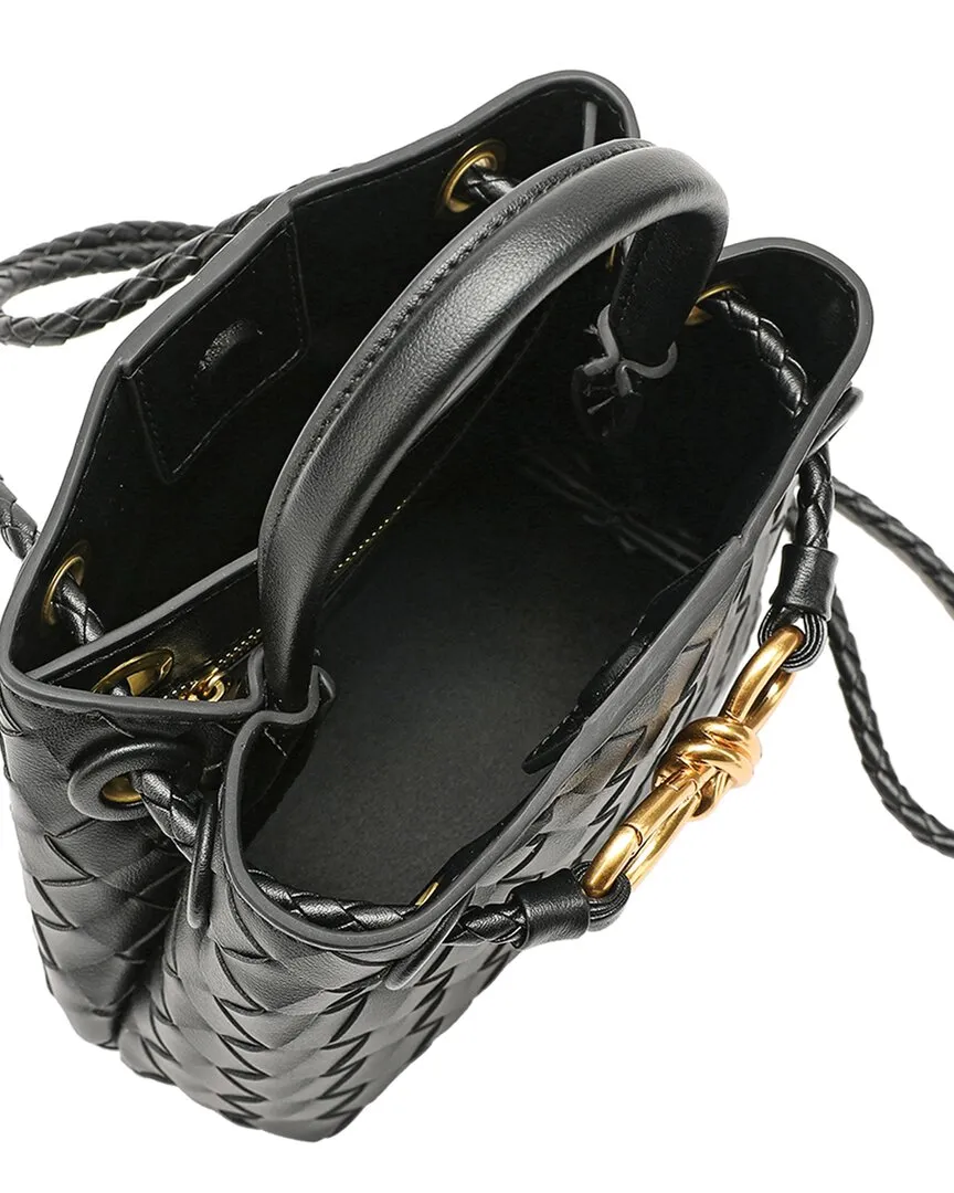 Tiffany & Fred Paris Woven Leather Top-Handle Bag