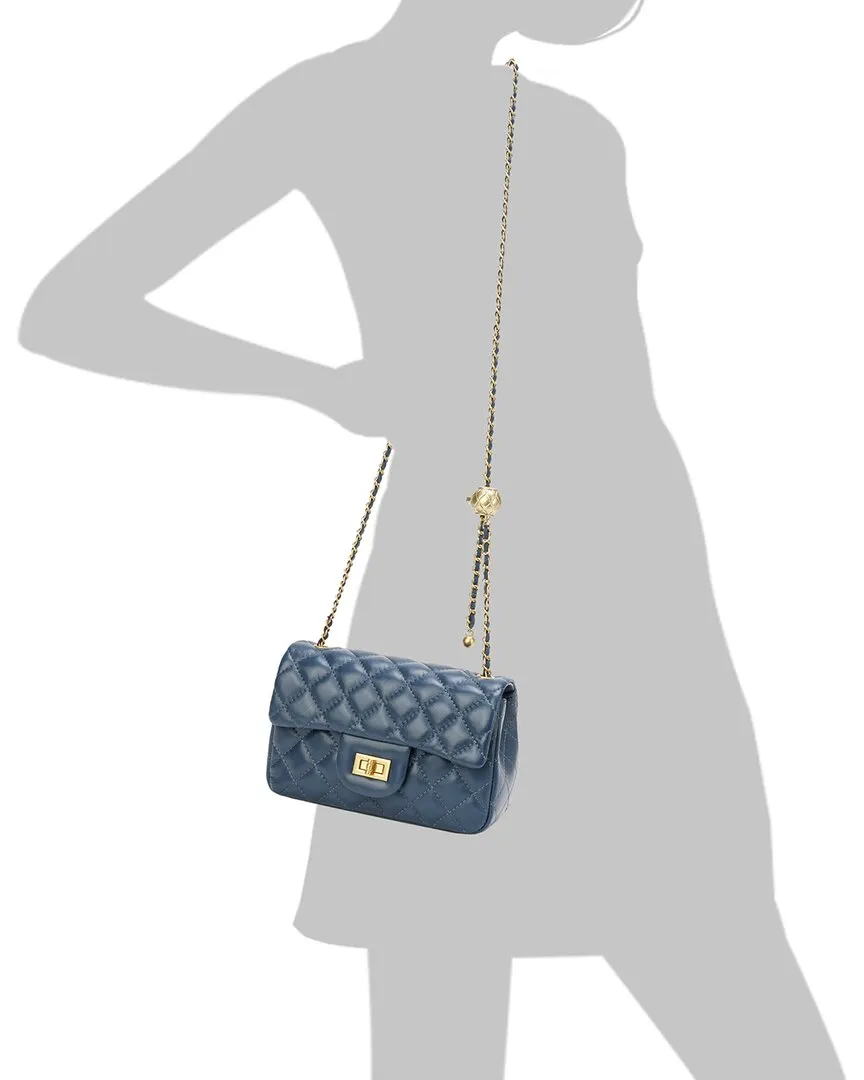 Tiffany & Fred Quilted Leather Crossbody Shoulder Bag