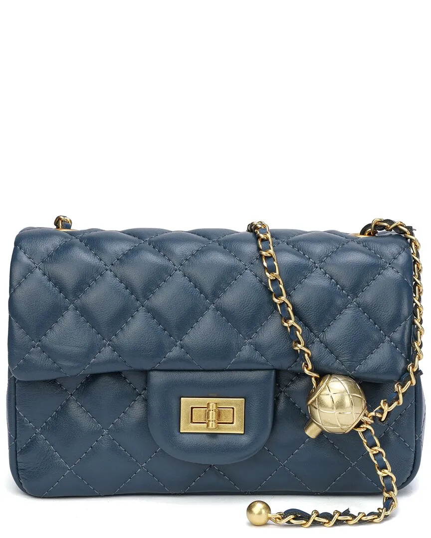 Tiffany & Fred Quilted Leather Crossbody Shoulder Bag