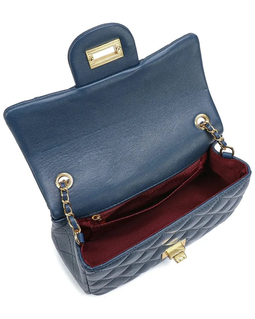 Tiffany & Fred Quilted Leather Crossbody Shoulder Bag