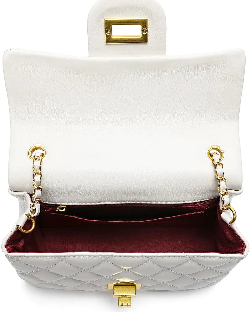 Tiffany & Fred Quilted Sheepskin Leather Crossbody