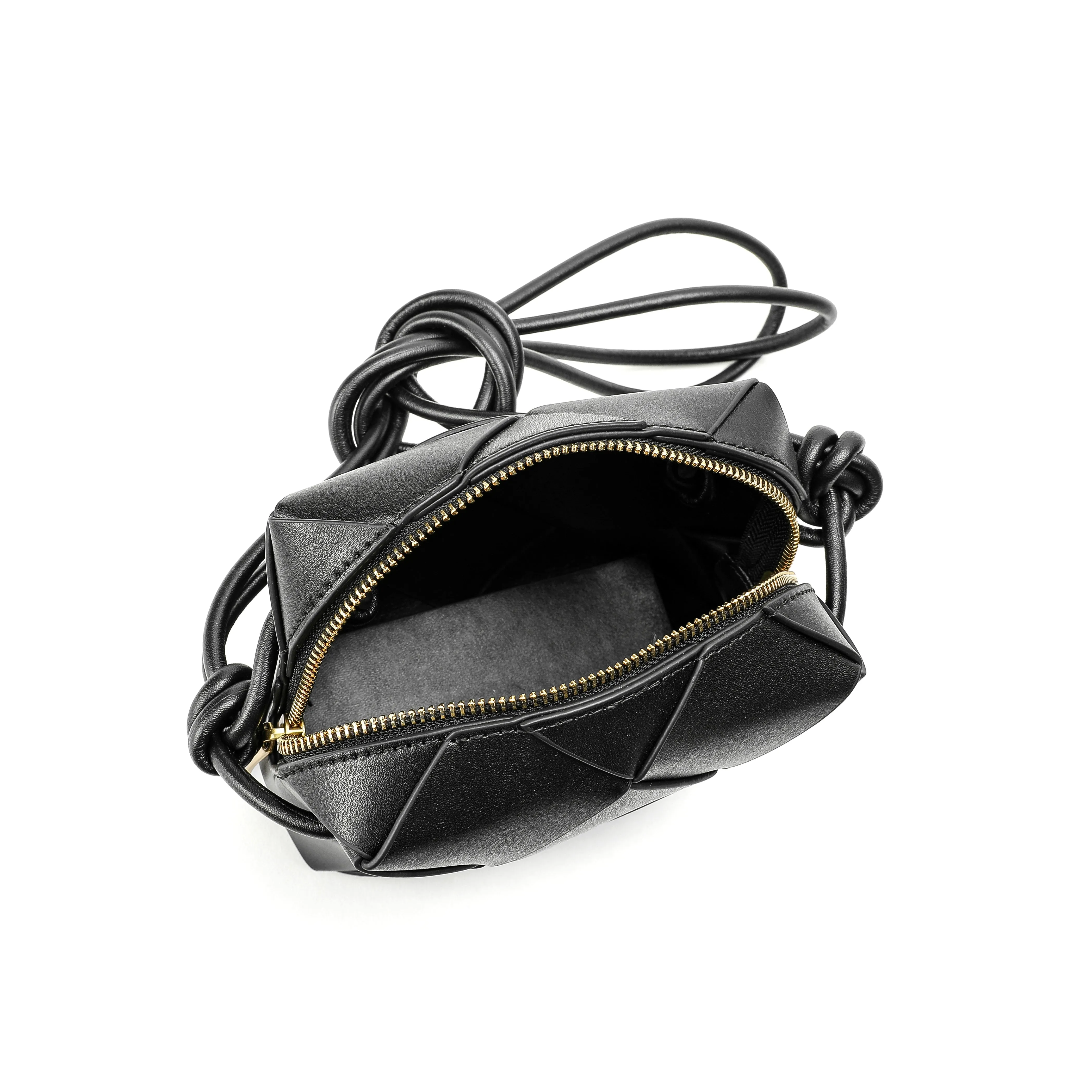 Tiffany & Fred Smooth Woven Leather Crossbody Bag