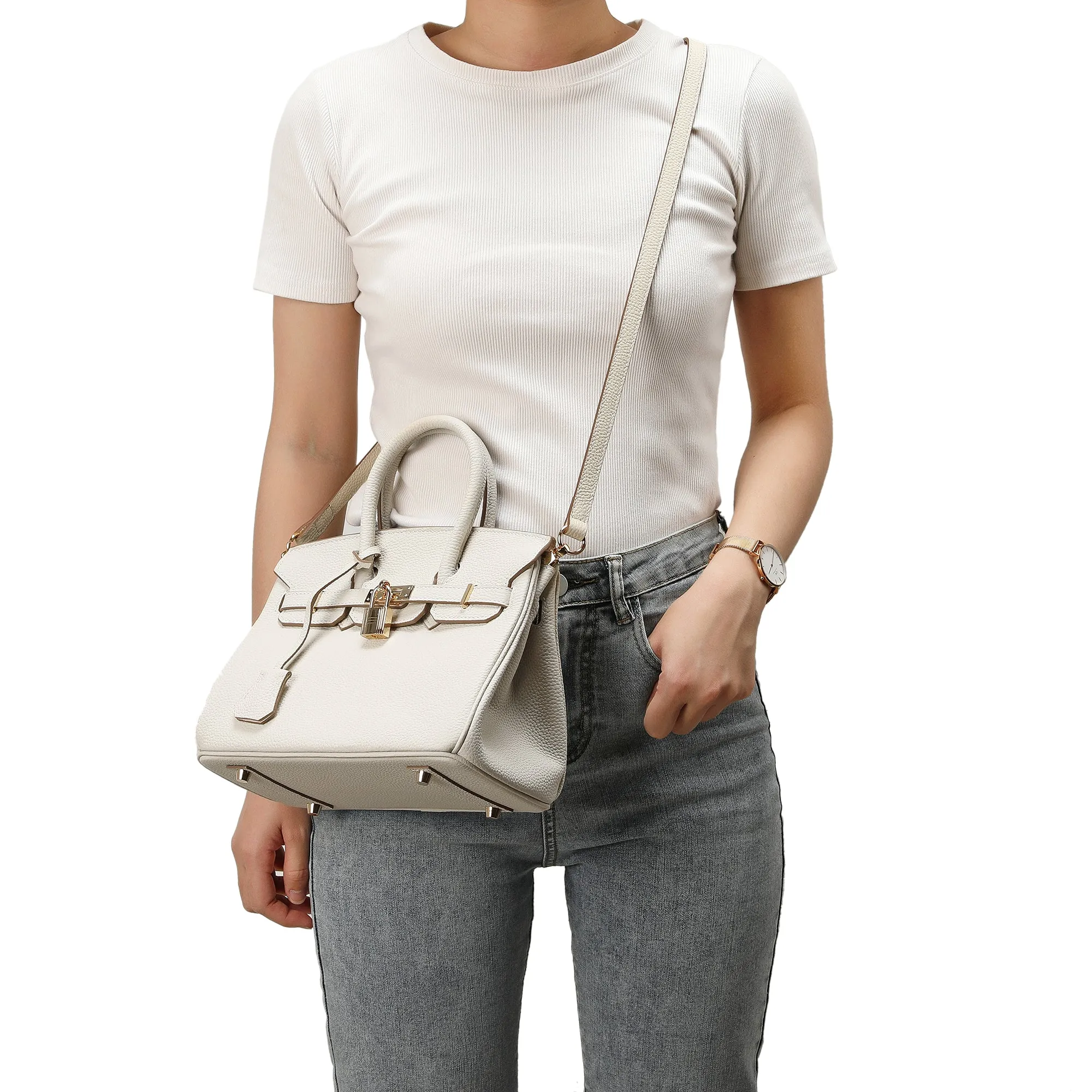 Tiffany & Fred Top-Grain Leather Shoulder Bag