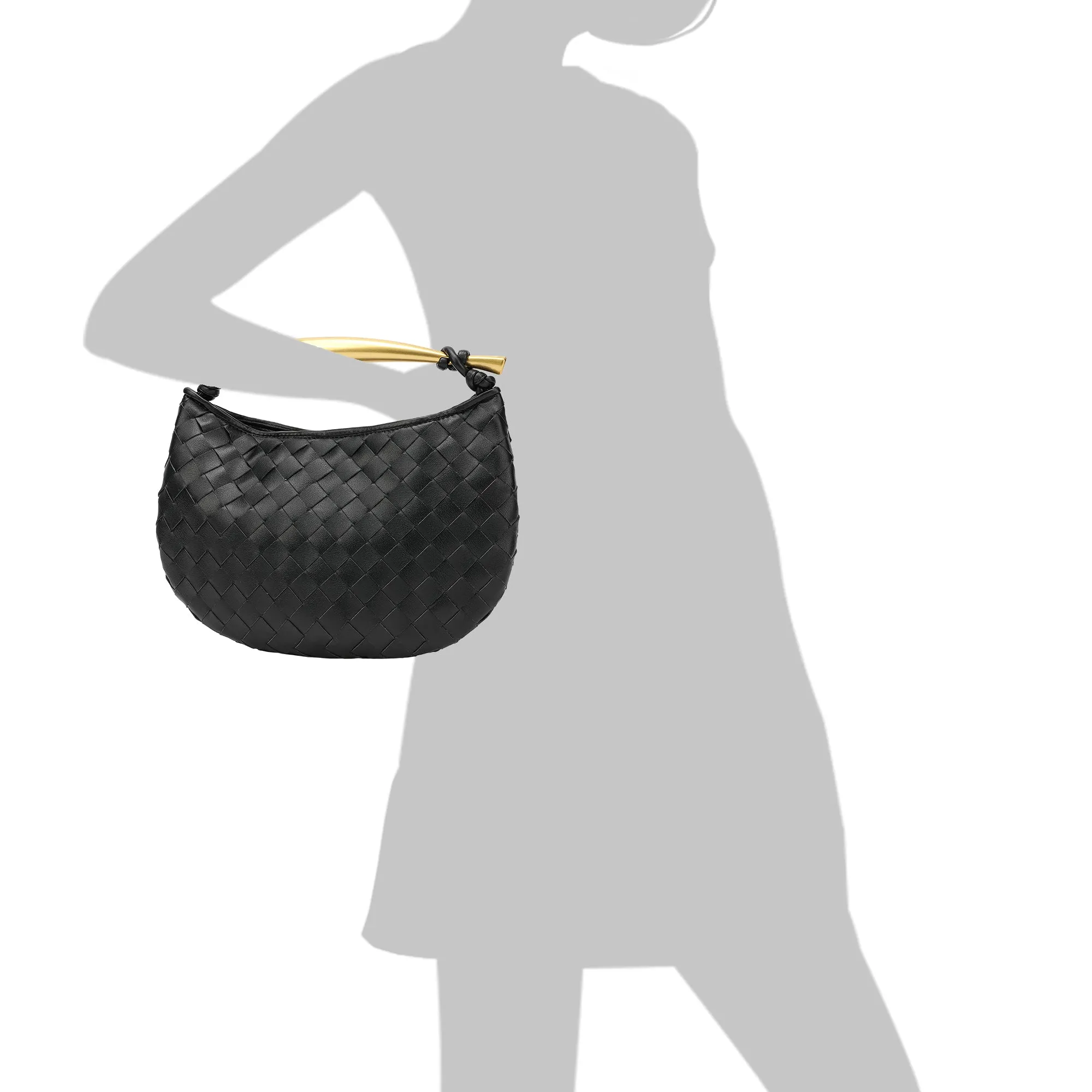 Tiffany & Fred Woven Leather Top-Handle Bag/Clutch