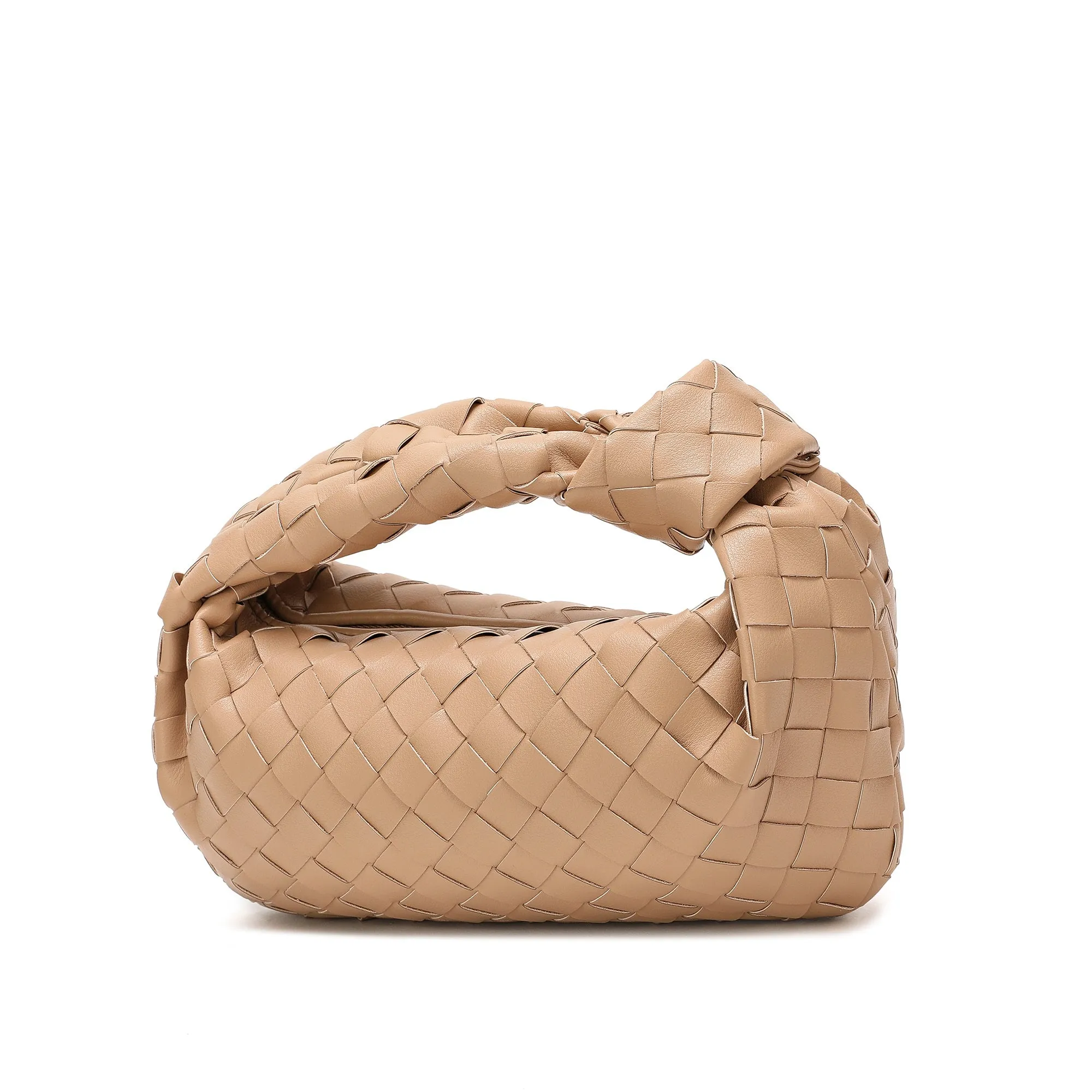 Tiffany & Fred Woven Sheepskin Knot Pouch Bag