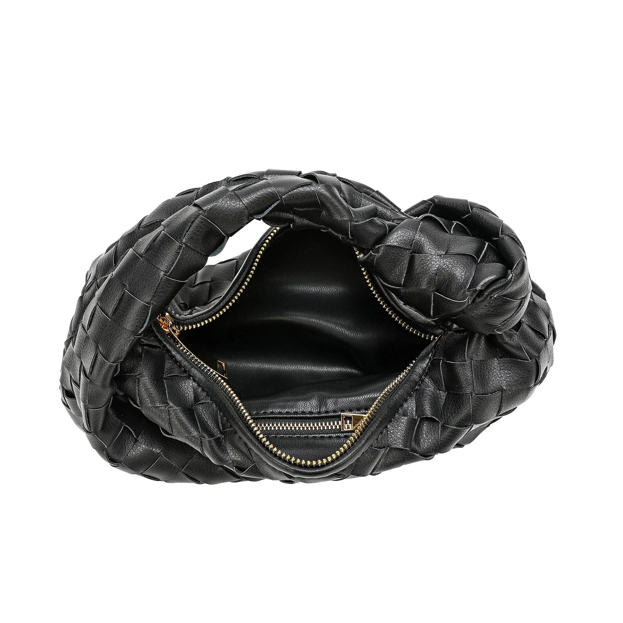 Tiffany & Fred Woven Sheepskin Knot Pouch Bag