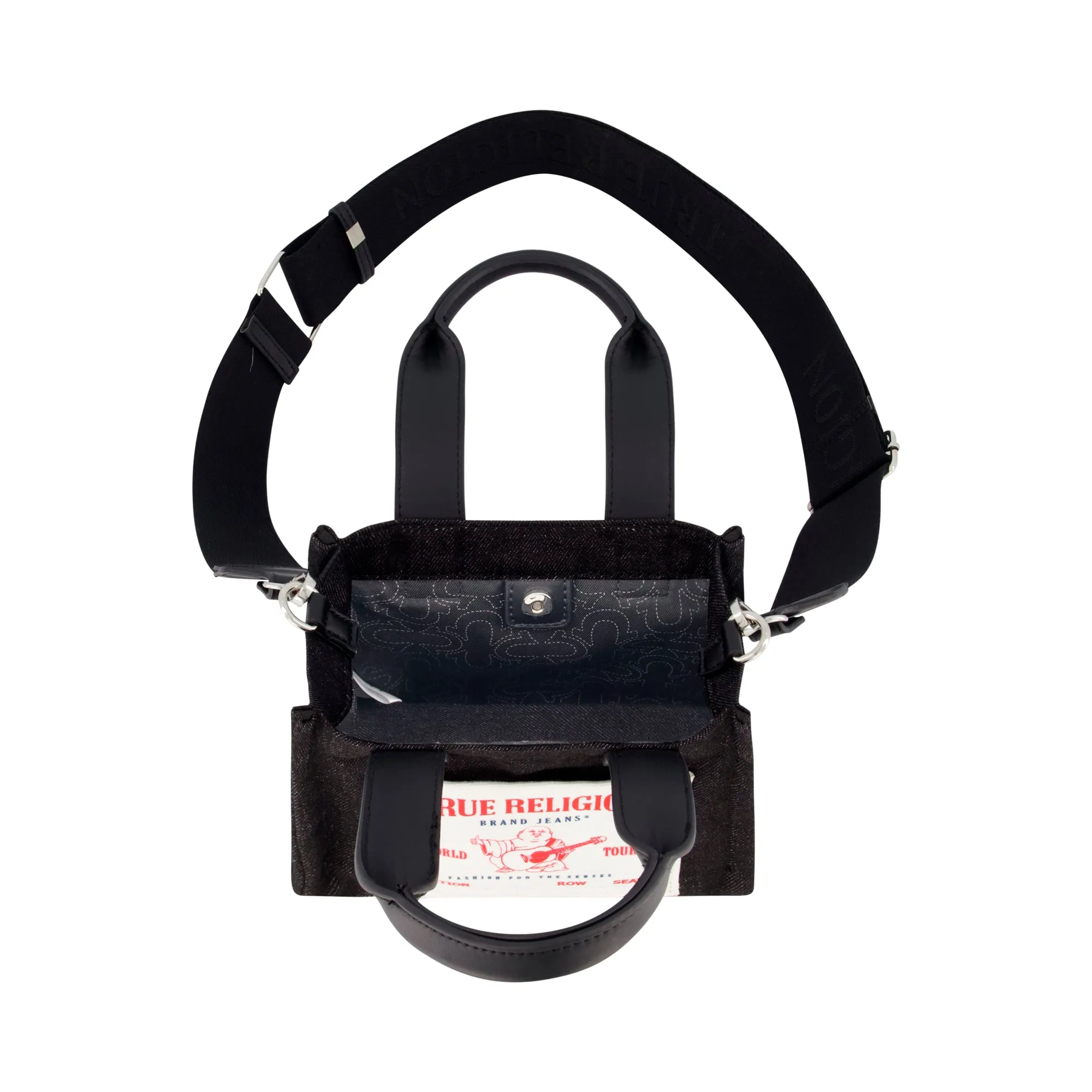 True Religion Mini Black Denim Tote