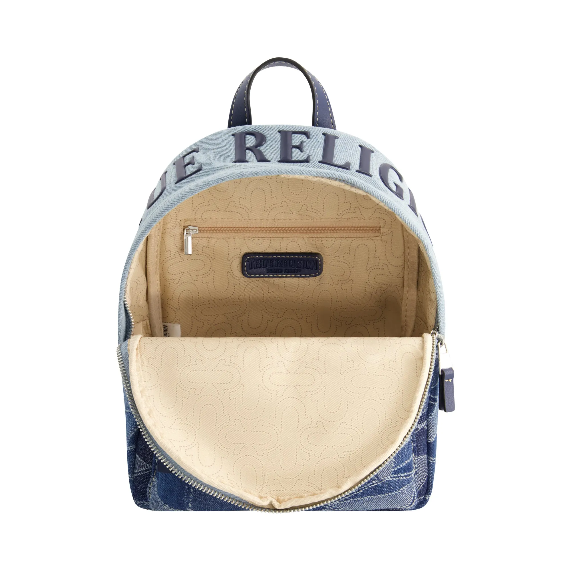 True Religion Mini Denim Logo Backpack