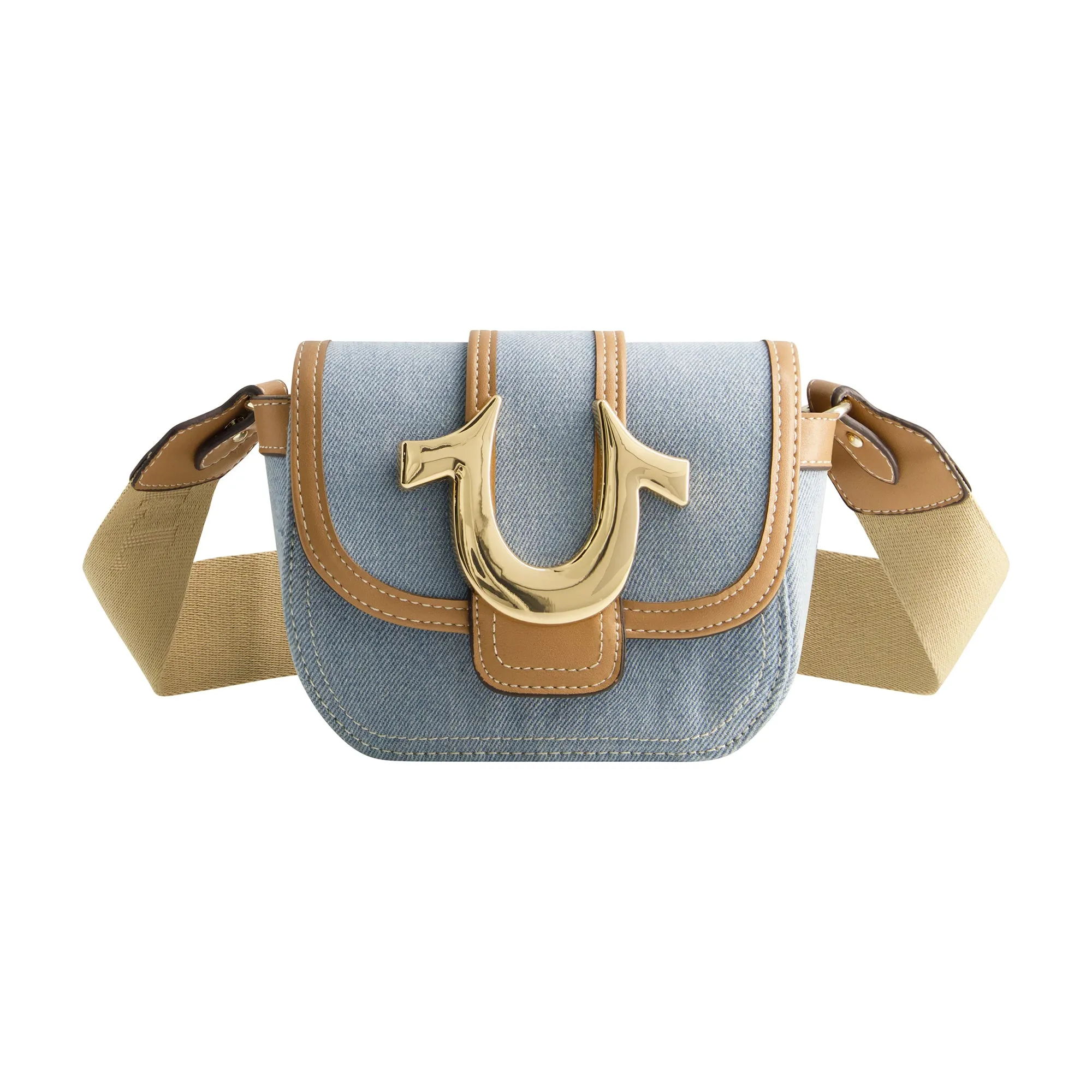 True Religion Mini Flap Denim Crossbody