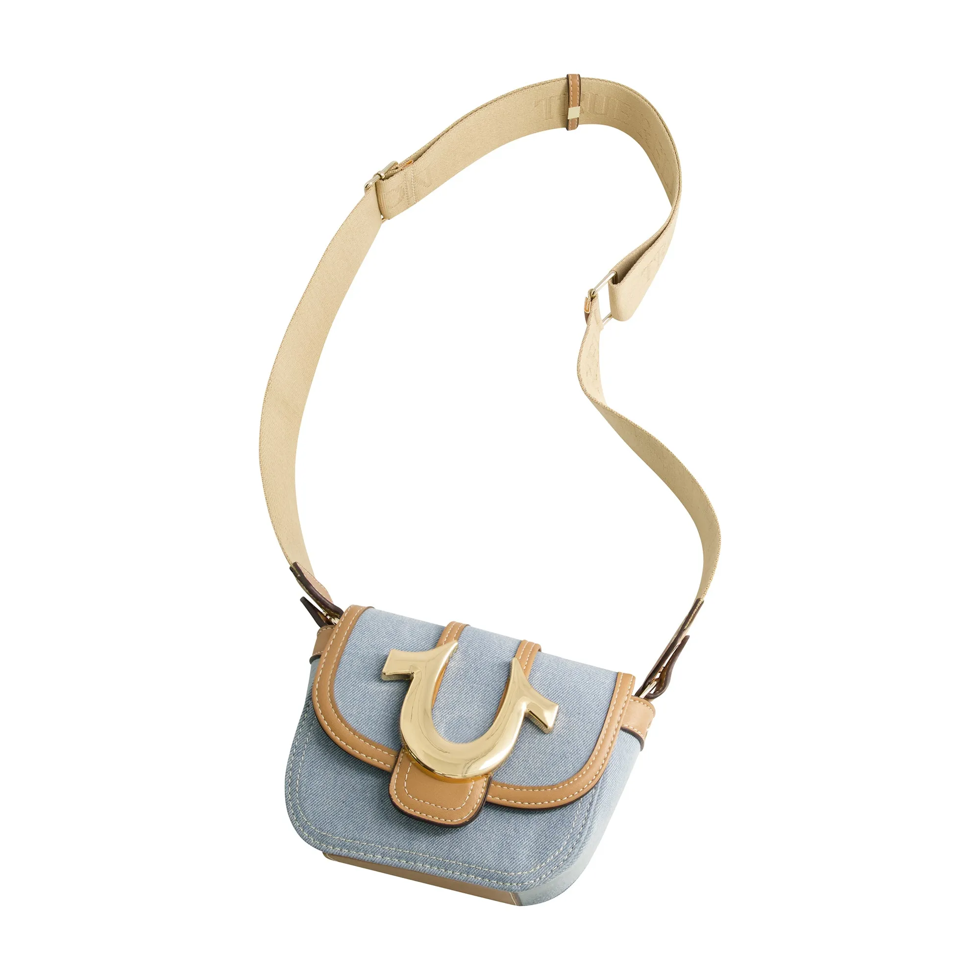 True Religion Mini Flap Denim Crossbody