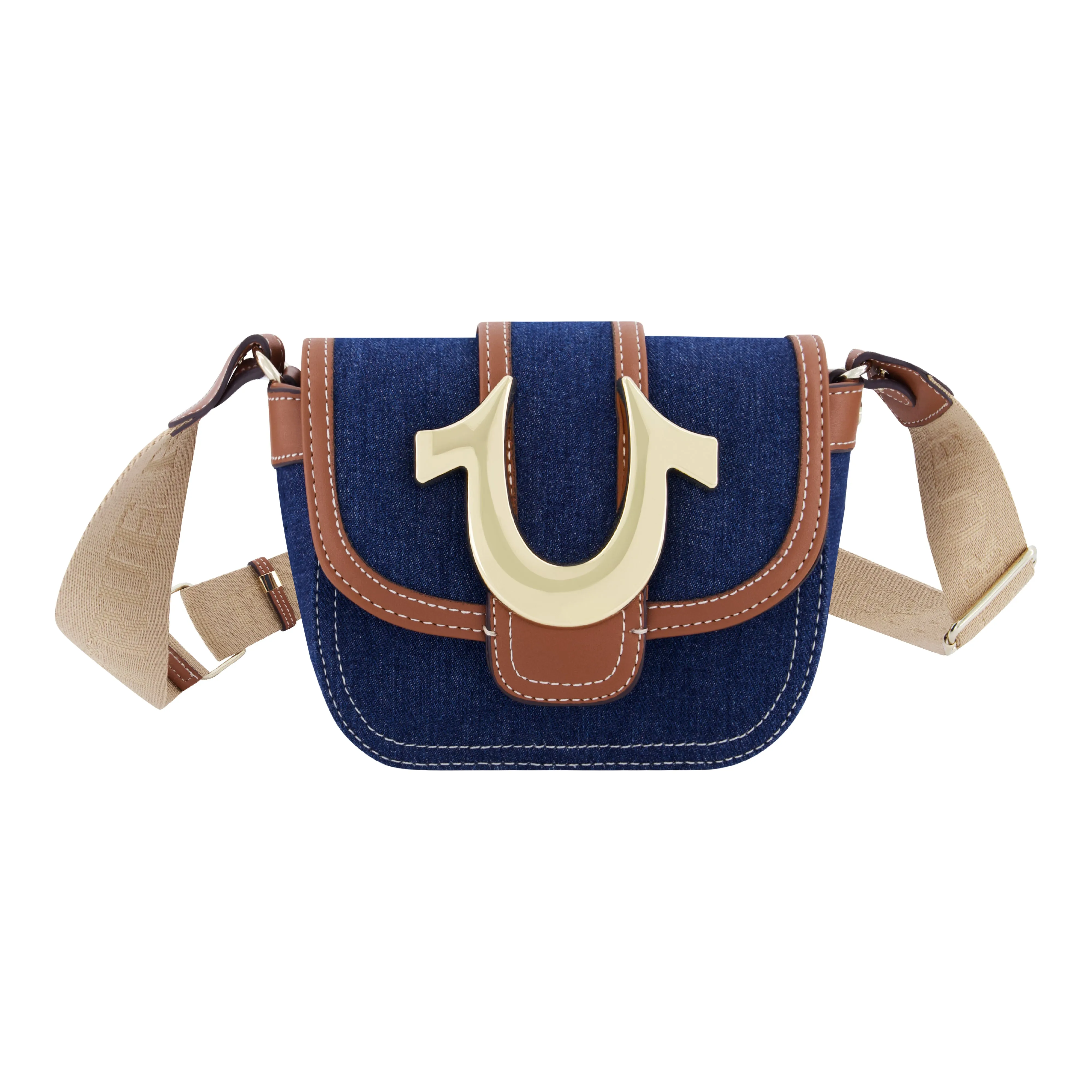True Religion Mini Flap Denim Crossbody