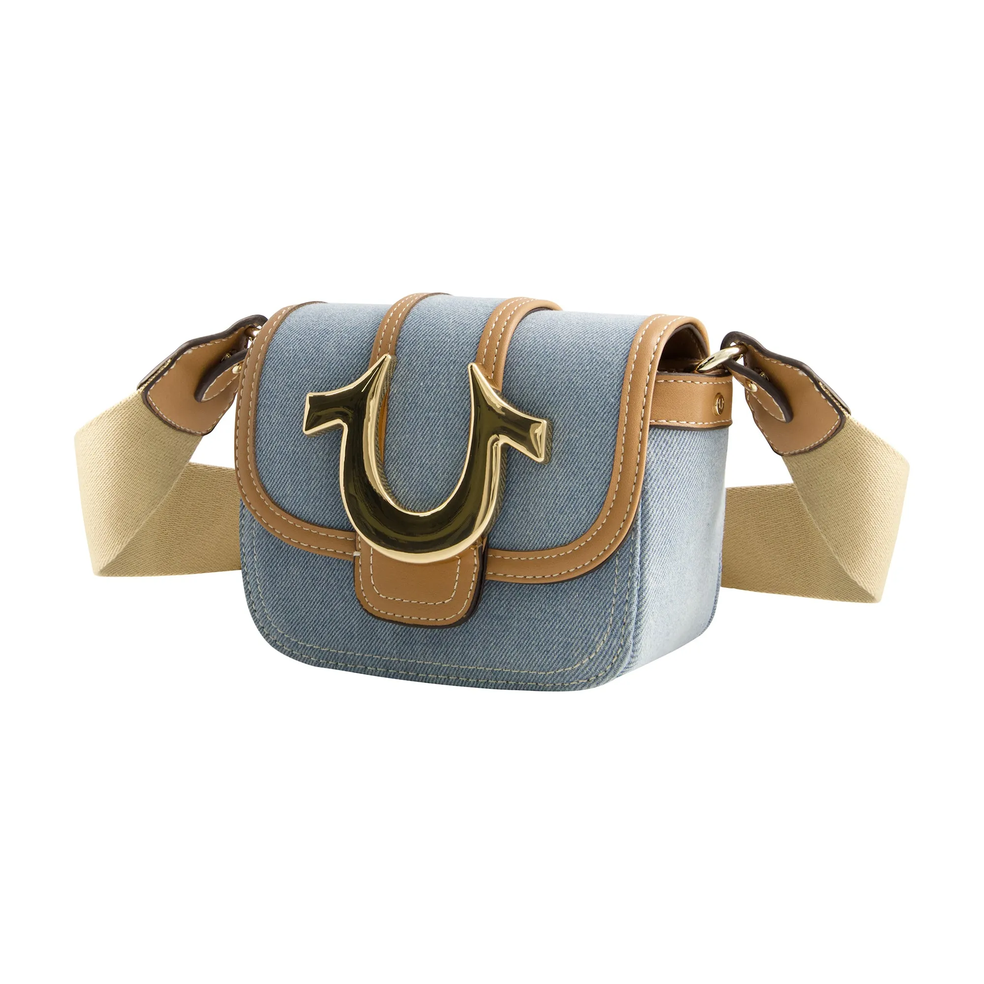 True Religion Mini Flap Denim Crossbody