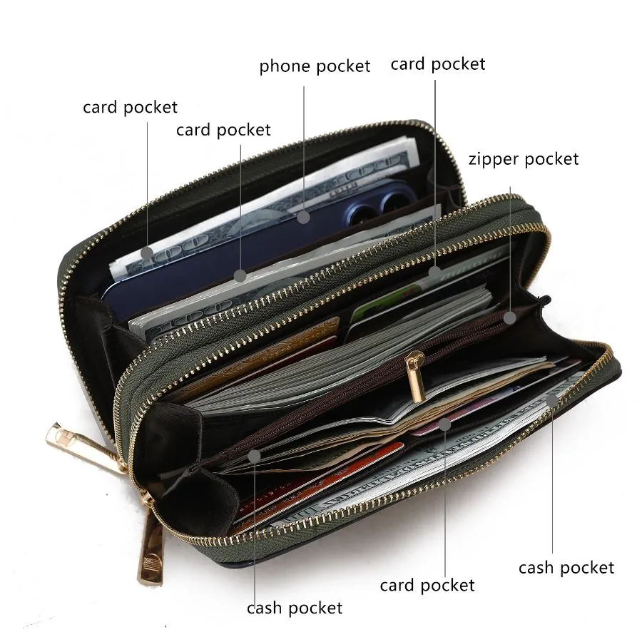 Uriel Vegan Leather Women’s FLAG Wristlet Wallet