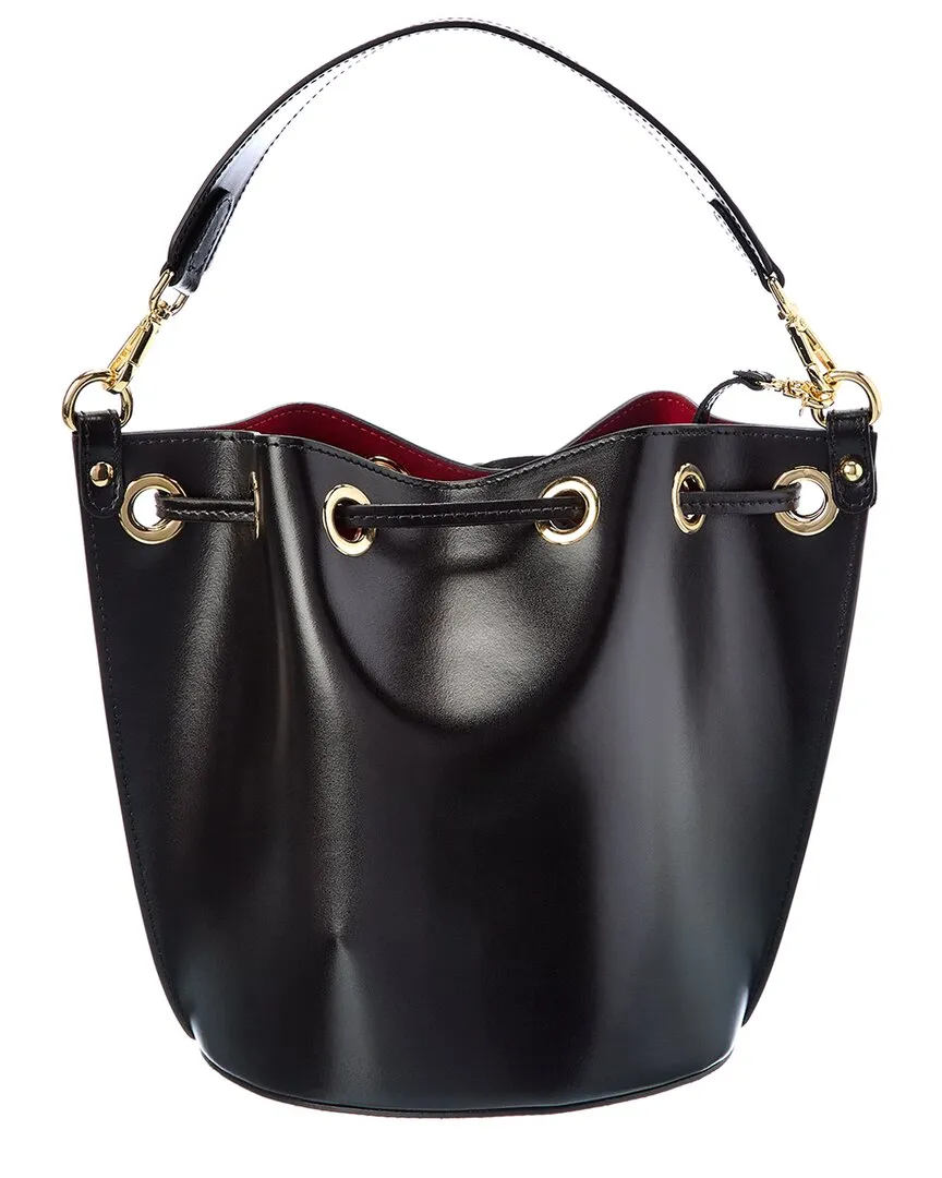 Valentino by Mario Valentino Adel Rope Guitar Leather Bucket Bag