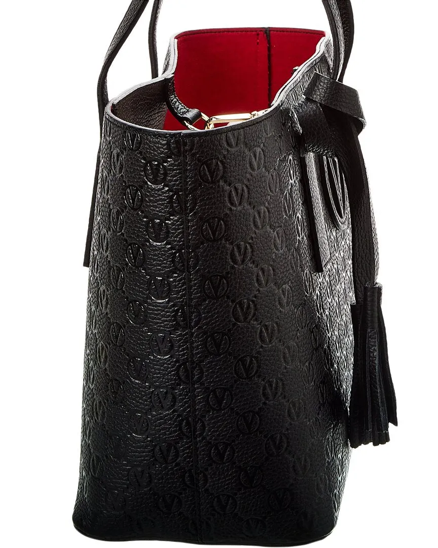 Valentino by Mario Valentino Prince Medallion Leather Tote