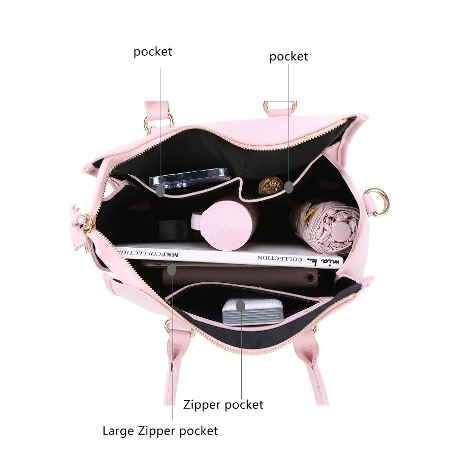 Valeria Satchel Handbag with Keyring