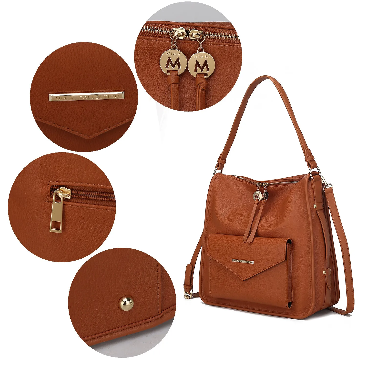 Vanya Vegan Leather Shoulder Handbag