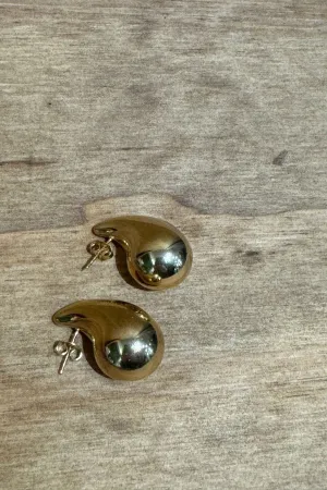 Water Droplets Studs - Gold