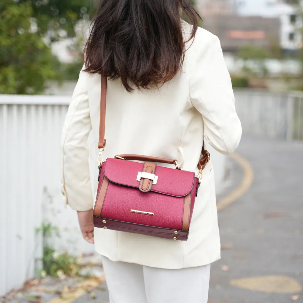 Willa Color-Block Vegan Leather Women’s Shoulder Bag