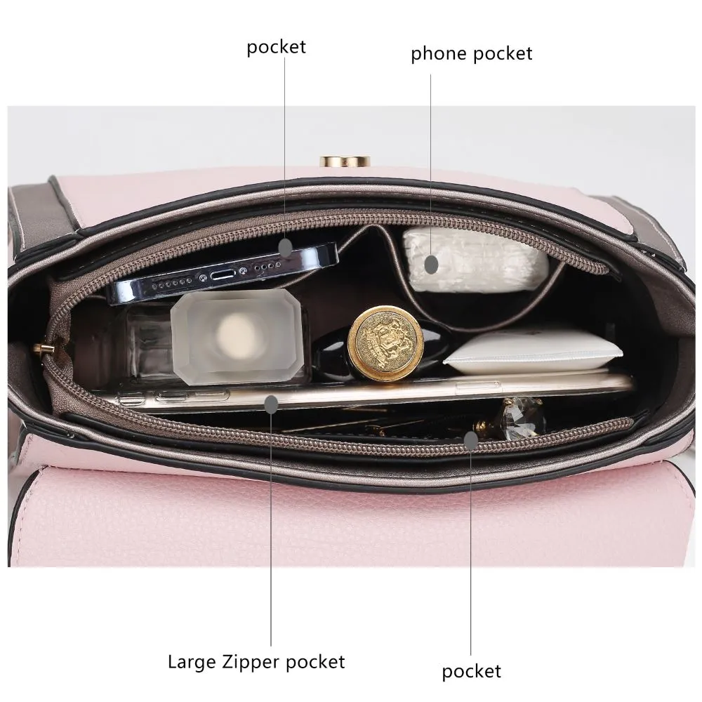 Willa Color-Block Vegan Leather Women’s Shoulder Bag