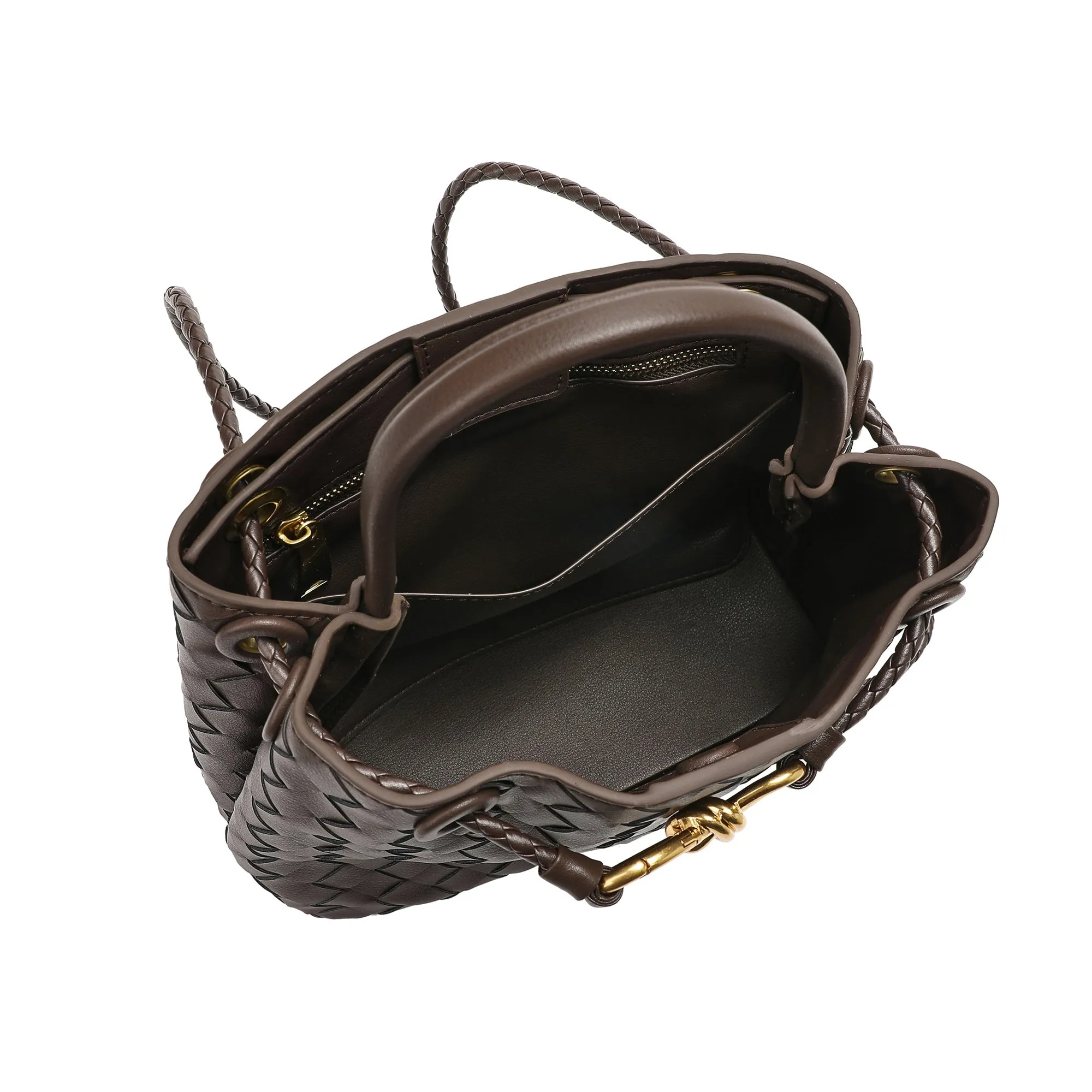 Woven Leather Top-handle/ Shoulder Bag