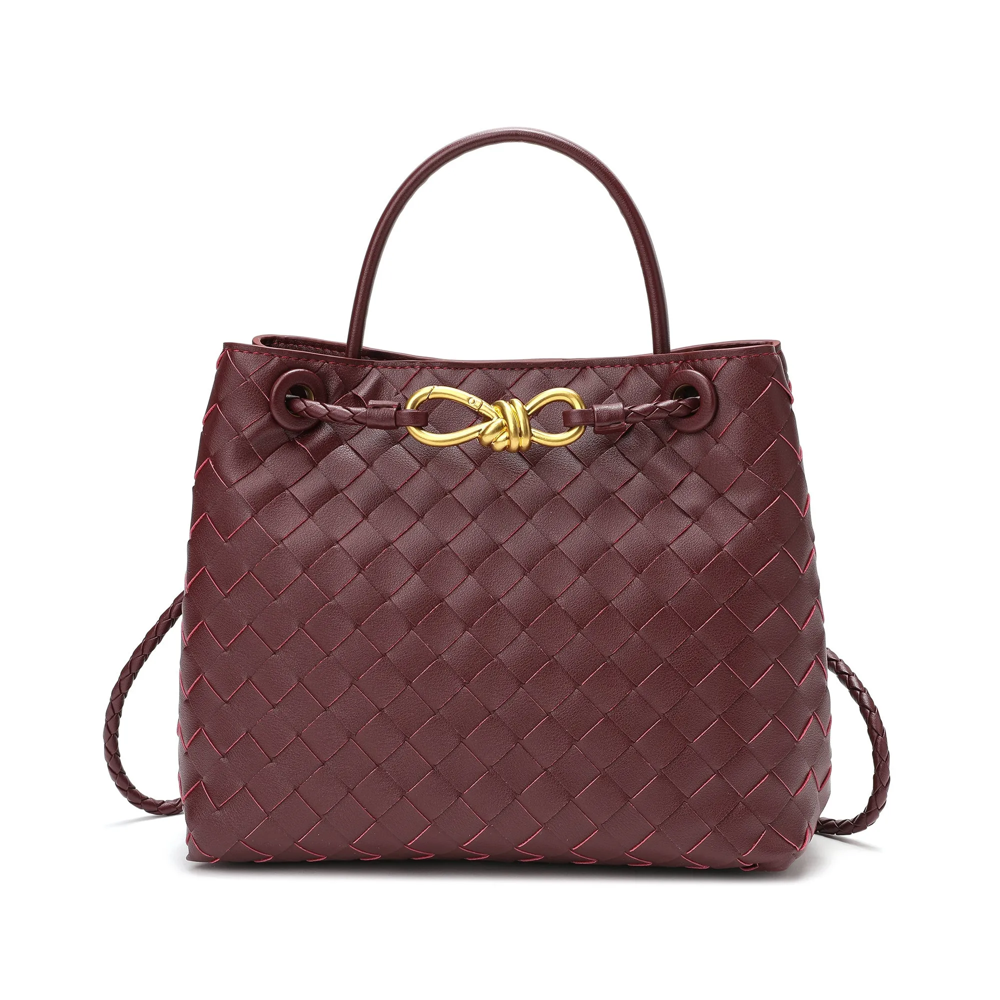 Woven Leather Top-handle/ Shoulder Bag