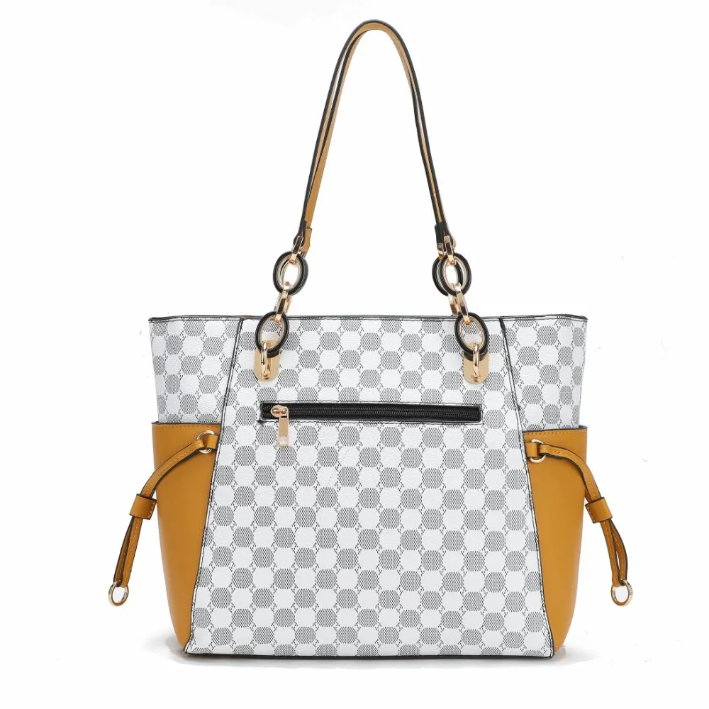 Xenia Circular Print Tote Bag with Wallet - 2 pieces