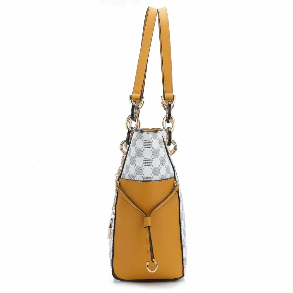 Xenia Circular Print Tote Bag with Wallet - 2 pieces