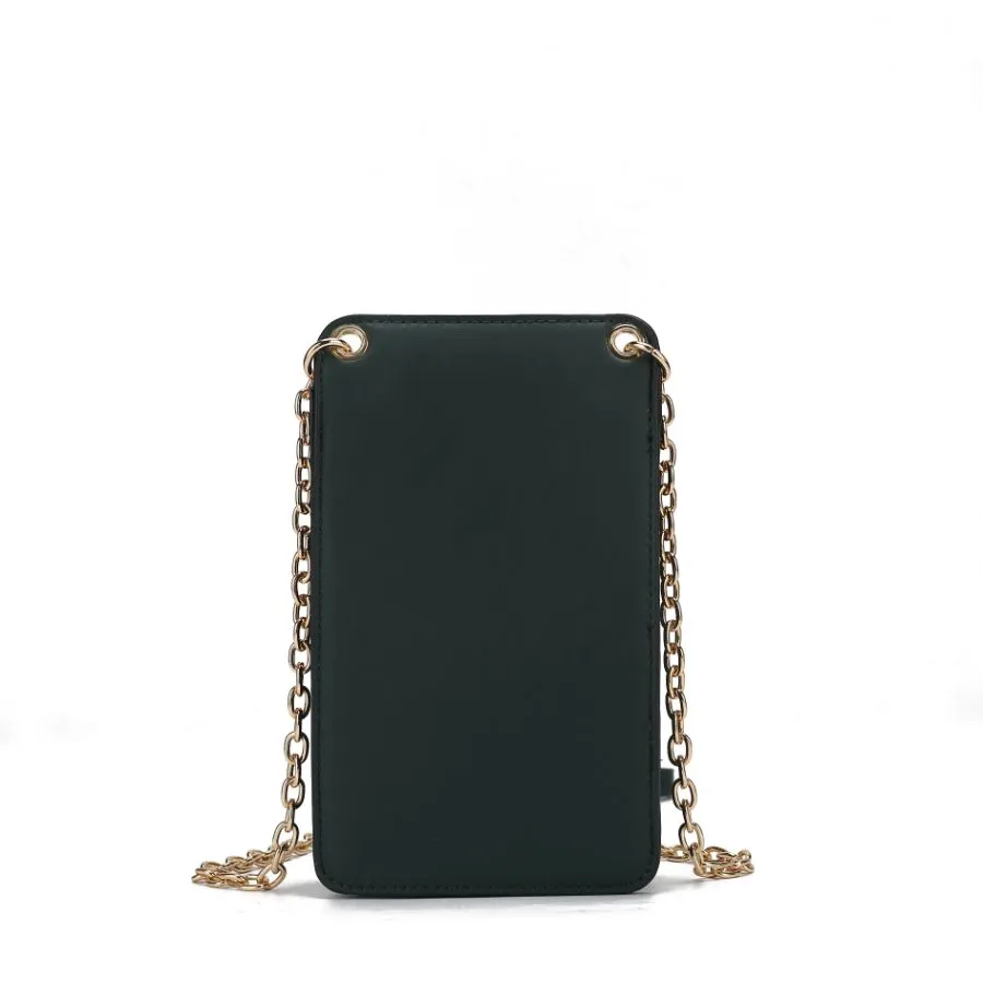 Yael Snake embossed Vegan Leather Phone Crossbody